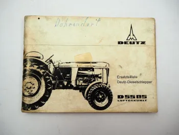 Deutz D5505 Dieselschlepper Ersatzteilliste Ersatzteilkatalog ca. 1965