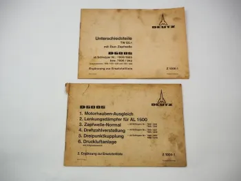 Deutz D6006 Schlepper Duo-Zapfwelle TW55.1 Ersatzteilliste Ergänzung 1968/69