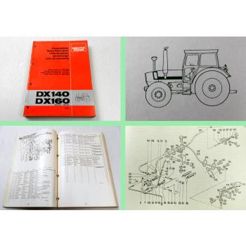 Deutz DX 140 DX 160 Traktor Ersatzteilliste 1981 Original Ersatzteilkatalog