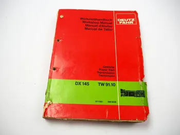 Deutz DX 145 Getriebe TW91.10 Reparaturanleitung Werkstatthandbuch Montage 1981