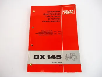 Deutz DX145 Traktor Schlepper Ersatzteilliste Ersatzteilkatalog 1981