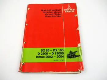 Deutz DX85 - 160 D2506 - 13006 Intrac 2002 2004 Werkstatthandbuch Regelhydraulik