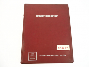 Deutz F2L 514 A2L 514 Motor Teilenummernliste Ersatzteilliste 1963/64