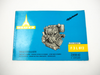 Deutz F3L 812 Motor Ersatzteilliste Bildkatalog Spare Parts List 1968