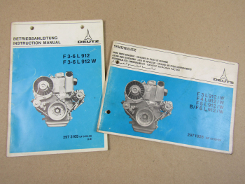 Deutz F3L F4L F5L F6L 912 912W Motor Betriebsanleitung Ersatzteilliste 1977/80