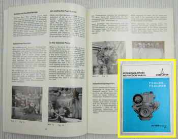 Deutz F3L - F6L 912 W Betriebsanleitung Bedienungsanleitung Instruction Manual
