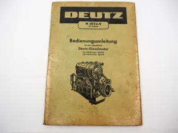 Deutz F4L F6L A4L A6L 514 Dieselmotor Betriebsanleitung & Instandsetzung 1961