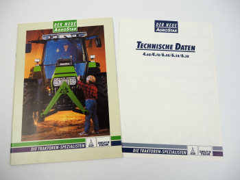 Deutz Fahr Agrostar 4.68 4.78 6.08 6.28 6.38 Traktor Prospekt 1990er Jahre