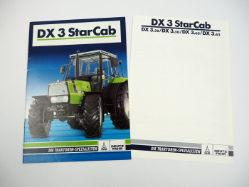 Deutz Fahr DX3 3.30 3.50 3.60 3.65 StarCab Traktor Prospekt 1994