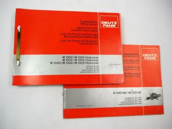 Deutz Fahr M 1300 1302 1320 1322 Hydromat HA Mähdrescher Ersatzteilliste 1980/84