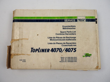Deutz Fahr Topliner 4070 4075 Mähdrescher Ersatzteilliste Spare List 1999