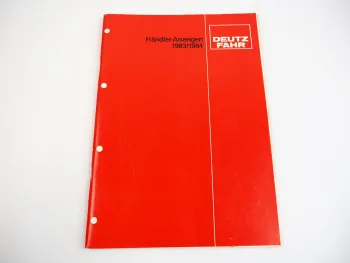 Deutz Fahr Traktoren Landtechnik Händleranzeigen Gestaltung Katalog 1983