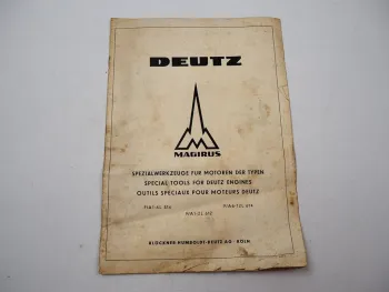 Deutz FL 514 612 614 Motor Spezialwerkzeug Katalog 1950/60er Jahre