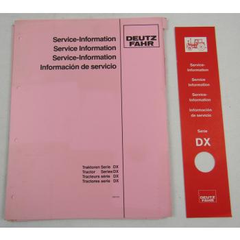 Deutz Registratur für Service Information Traktoren Serie DX + Ordnerrücken