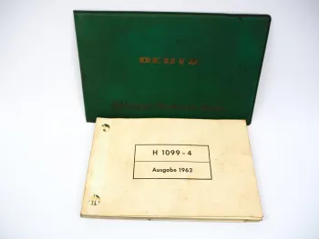 Deutz Schlepper Werkstatt Daten 1962 Werkstatthandbuch D15 11 - 65 PS