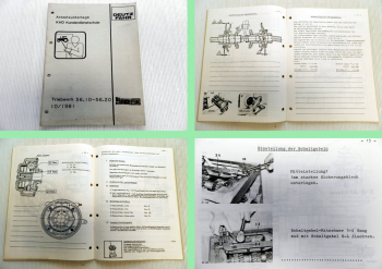 Deutz Triebwerk TW 56.10 und TW 56.20 für 07 Serie Kundendienstschule 1981