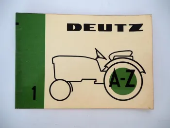 Deutz Werbeheft A-Z Nr. 1 Das 1x1 des Verkaufs 1960er Jahre