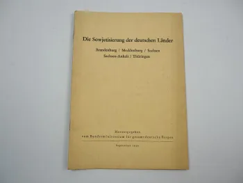 Die Sowjetisierung der deutschen Länder 1950 Broschüre