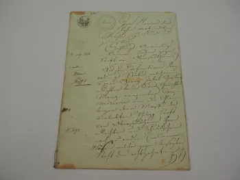 Dienstsiegel Stempel Mainz 1814 auf französischem Signettenpapier