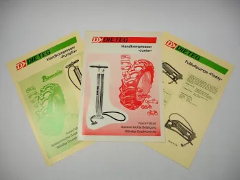 Dieteg Handkompressor Junior Pumfix Fußluftpumpe Peddy FLP 30 36 Techn. Daten 60