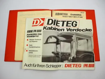 Dieteg S 500 505 506 Sitz F5001 F6001 F FP FPK 8000 Verdeck Ersatzteilliste 1975