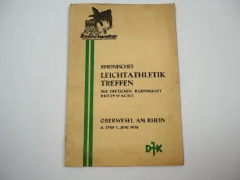 DJK Rheinisches Leichtathletik Treffen Oberwesel 1931 Rheinwacht Deutsche Jugendkraft