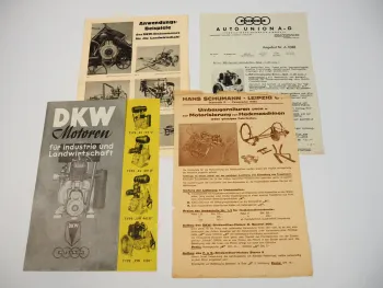 DKW Motoren für Industrie und Landwirtschaft EL EW ZW 3x Prospekt 1930er Jahre
