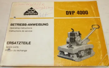 Duomat DVP4000 Ersatzteilliste Parts List Pieces de rechange ca 1974