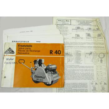 Duomat R40 Walze mit Hatz Motor Ersatzteilliste Parts list Pieces Rechange 1975