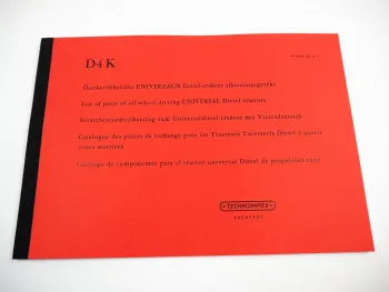 Dutra D4K Dieseltraktor Ersatzteilkatalog Ersatzteilliste 1962