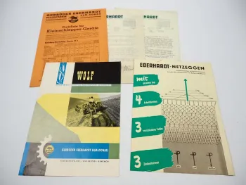 Eberhardt Pflugfabrik Ulm 2x Prospekt Preisliste Anschreiben 1930er bis 1960er J.