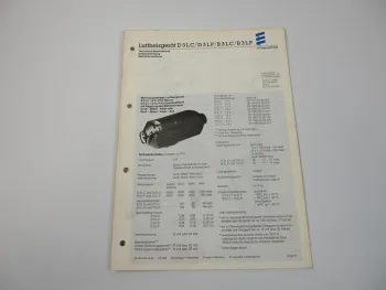 Eberspächer B3 D3 LC LP Luftheizgerät Betriebsanleitung Einbau 1995