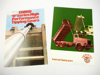 Edbro Truck Kipper Kippgetriebe Tipping Gears 2x Prospekt Brochure 1978 Holland