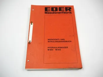 Eder M805 M815 Mobilbagger Werkstatthandbuch Schulungshandbuch