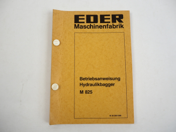 Eder M825 Hydraulikbagger Betriebsanleitung