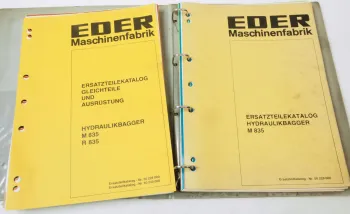 Eder M835 Hydraulikbagger Ersatzteilkatalog Spare parts list Teilekataloge