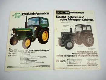 Edscha Kabine EK 4003 4004 für John Deere Schlepper 2x Prospekt