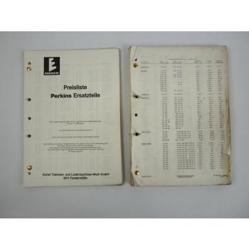 Eicher + Perkins Ersatzteil-Preisliste 11/1982