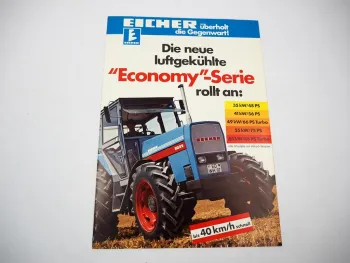 Eicher 3048 3056 3066 3075 3088 S AS Economy Serie Traktor Prospekt ca. 1985