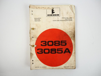 Eicher 3085 3085A Allrad Schlepper Ersatzteilliste Parts Book 1979 Zustand!