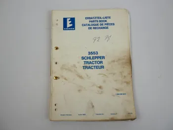 Eicher 3553 Schlepper Ersatzteilliste Parts Book 1979