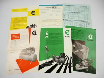 Elektron Co. mbH Stuttgart Cannstatt Kompressor 4x Prospekt Preisliste 1960er J.