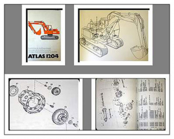 Ersatzteilkatalog Atlas 1204 Raupenbagger Parts Catalogue