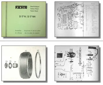 Ersatzteilkatalog Fahr D 17 N / D 17 NH Schlepper (Ausgabe 1955) – DE, FR, ES