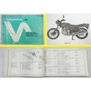 Ersatzteilkatalog Honda CBXZ CBX1000 Super Sport Parts List Ersatzteilliste 1978