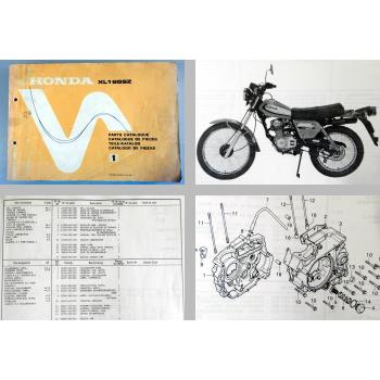Ersatzteilkatalog Honda XL185SZ Parts List Ersatzteilliste 1978