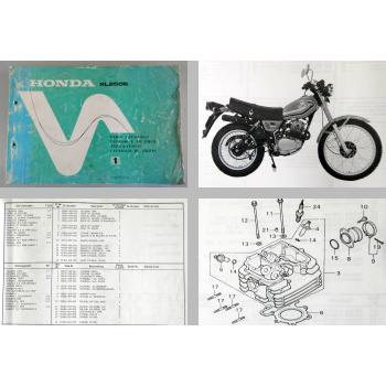 Ersatzteilkatalog Honda XL250S Parts List Catalogue Ersatzteilliste 1978