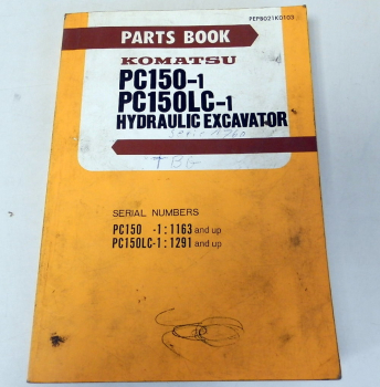 Ersatzteilkatalog Komatsu PC150-1 PC150LC-1 Hydraulic Excavator Parts book 1984