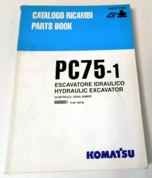 Ersatzteilkatalog Komatsu PC75-1 Hydraulic Excavator Parts book 1997