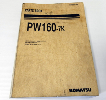 Ersatzteilkatalog Komatsu PW160-7K Mobilbagger Parts book 2004